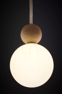 Lampă suspendată Sigma Rona lemn maro deschis G9 12W SKU 41674 small 4