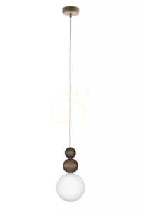 Lampă suspendată Sigma Rona lemn maro 15 cm, SKU 41681 small 0