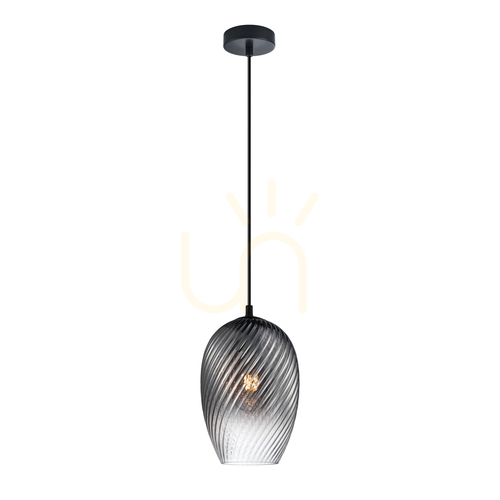 Verifica Lampă suspendată Italux Alias Black Smoky E27 17,3 cm PND-3663-1-BK-SG