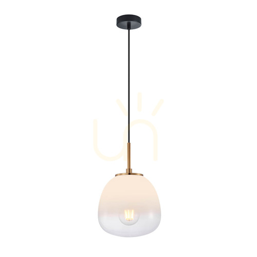 Verifica Pendul Italux Antita negru cu abajur din sticlă albă E27 PND-3650-1S-BRO-CW