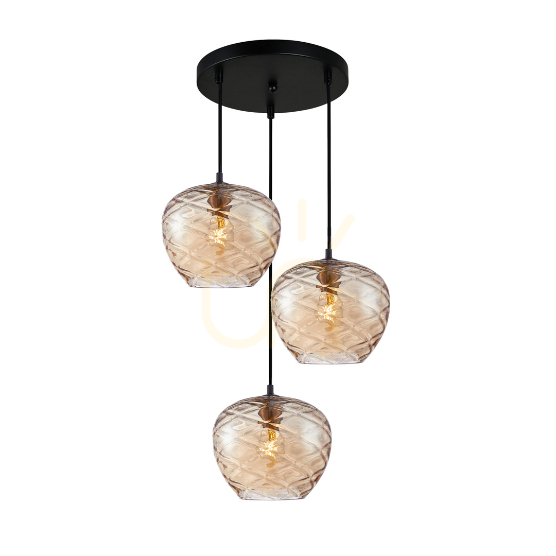Verifica Lampă suspendată Italux Bresco 3xE27 negru chihlimbar PND-3033-3A-BRO-AMB Lampă suspendată Italux Bresco 3xE27 negru chihlimbar PND-3033-3A-BRO-AMB