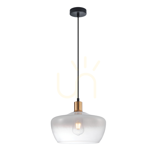 Verifica Pendul Italux Parola auriu alb sticlă E27, 29,7 cm PND-3636-1-BRO-W