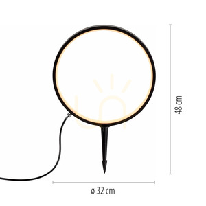 ZIRKULU Lampă de grădină 19510-18 negru 1xLED small 7