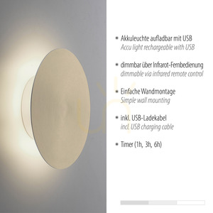 AKKU-PUNTUA 8152-60 Brown 1xLED lampă de perete small 3