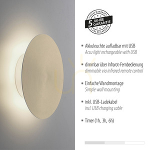 AKKU-PUNTUA 8152-60 Brown 1xLED lampă de perete small 4