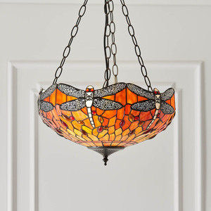 Pendant Tiffany Interiors Dragonfly Multicolor 3xE27 41 cm 64076 small 2