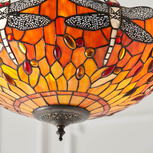 Pendant Tiffany Interiors Dragonfly Multicolor 3xE27 41 cm 64076 small 7