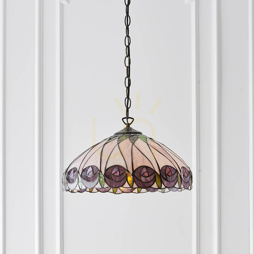 Verifica Lampa pandantiv Tiffany multicolor Interiors Hutchinson 64176 40 cm