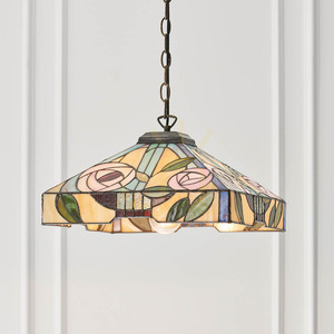 Lampă pendul Tiffany multicolor Interiors Willow 64385 small 3