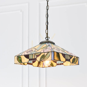 Lampă pendul Tiffany multicolor Interiors Willow 64385 small 4