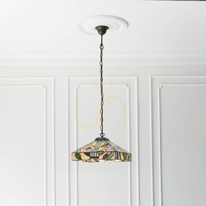 Lampă pendul Tiffany multicolor Interiors Willow 64385 small 5
