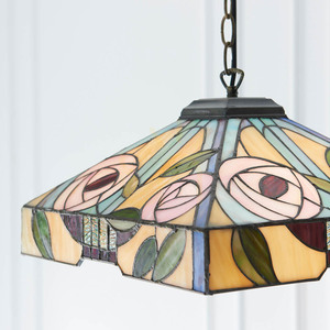 Lampă pendul Tiffany multicolor Interiors Willow 64385 small 6