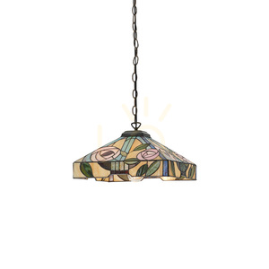 Lampă pendul Tiffany multicolor Interiors Willow 64385 small 0