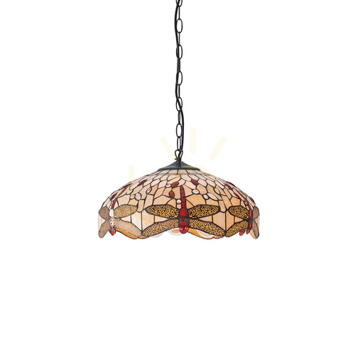 Verifica Lampa pendanta Tiffany Dragonfly bej Interiors 70824