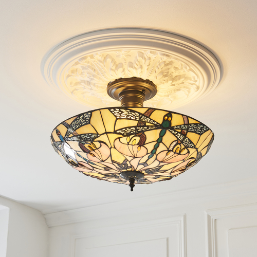 Verifica Ashton Tiffany Multicolor plafon lampă 111892 Interioare.