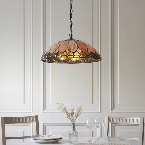 Verifica Lustră suspendată Tiffany multicolor Interiors Brooklyn 3xE27 50 cm 64346