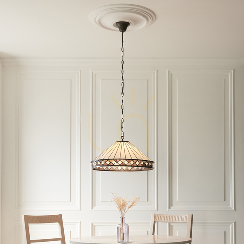 Verifica Lustră pendul Interiors Fargo Tiffany multicolor 3xE27 Ø50 cm 111961