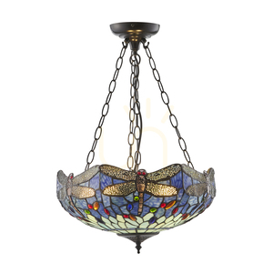 Lustră Tiffany albastră Interiors Dragonfly 3xE27 50 cm 112250 small 0