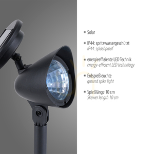 LEKU-SOL Lampă de grădină 19102-18 negru 3xLED 3 LEKU-SOL Lampă de grădină 19102-18 negru 3xLED small 3