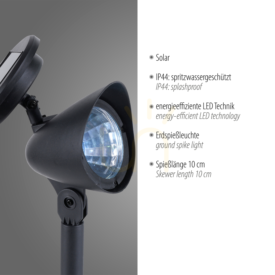 Afişa LEKU-SOL Lampă de grădină 19102-18 negru 3xLED LEKU-SOL Lampă de grădină 19102-18 negru 3xLED