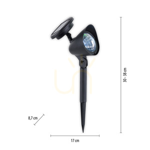 LEKU-SOL Lampă de grădină 19102-18 negru 3xLED 7 LEKU-SOL Lampă de grădină 19102-18 negru 3xLED small 7