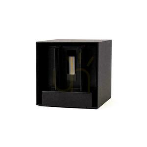 Lampă solară de perete cu LED COB V-TAC 9W, reglabilă, pătrată, neagră, 15x15 cm, IP65, VT-11109, 3000K, 860 lm small 1