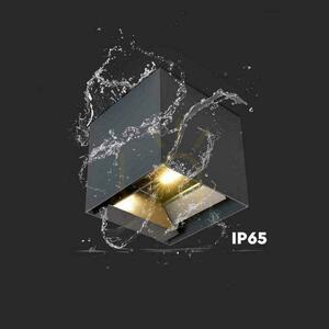 Lampă solară de perete cu LED COB V-TAC 9W, reglabilă, pătrată, neagră, 15x15 cm, IP65, VT-11109, 3000K, 860 lm small 10
