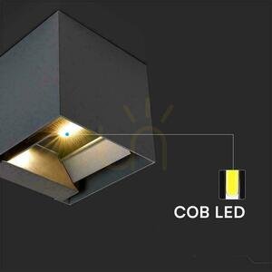 Lampă solară de perete cu LED COB V-TAC 9W, reglabilă, pătrată, neagră, 15x15 cm, IP65, VT-11109, 3000K, 860 lm small 7