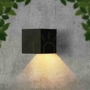 Lampă solară de perete cu LED COB V-TAC 9W, reglabilă, pătrată, neagră, 15x15 cm, IP65, VT-11109, 3000K, 860 lm small 8