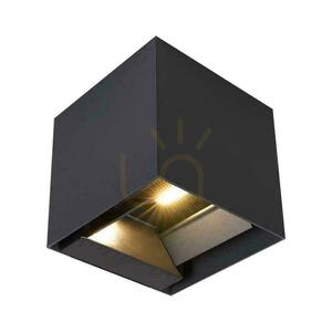 Lampă solară de perete cu LED COB V-TAC 9W, reglabilă, pătrată, neagră, 15x15 cm, IP65, VT-11109, 3000K, 860 lm small 0