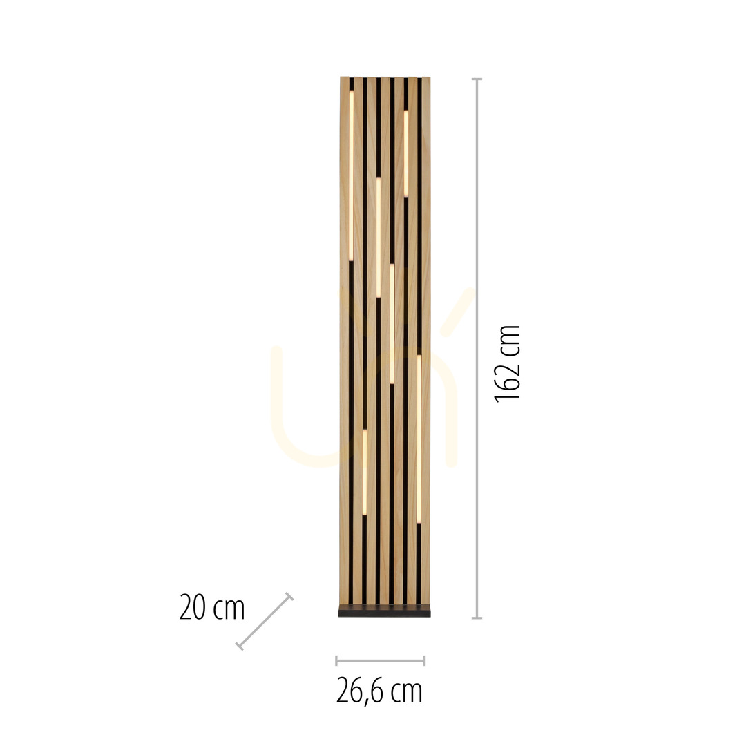 Afişa Lampa de podea Q-AKUSTIK 822-79 din lemn, cu 1 LED Lampa de podea Q-AKUSTIK 822-79 din lemn, cu 1 LED