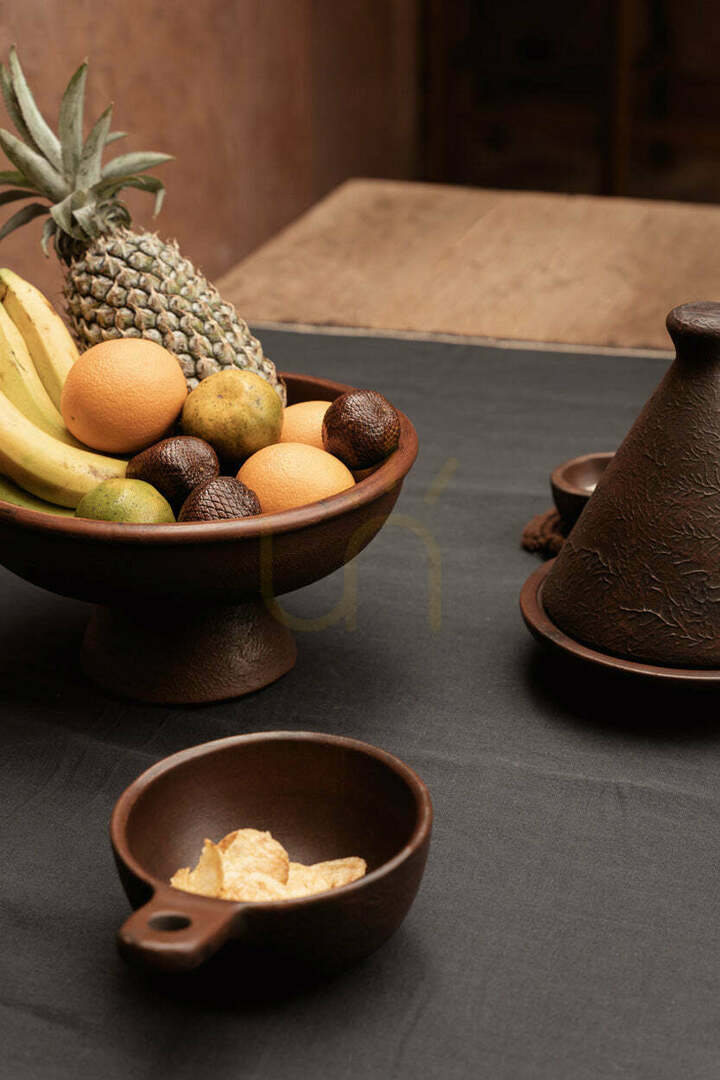 Vedere Bol decorativ cu mâner BAZAR BIZAR Bowls teracotă M 22 cm Bol decorativ cu mâner BAZAR BIZAR Bowls teracotă M 22 cm