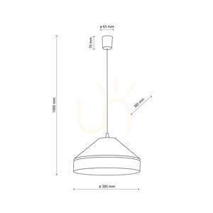 Lampa suspendată Eliss din iută neagră, 1 Xe27 small 7