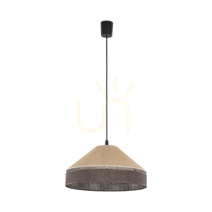Lampa suspendată Eliss din iută neagră, 1 Xe27 small 0