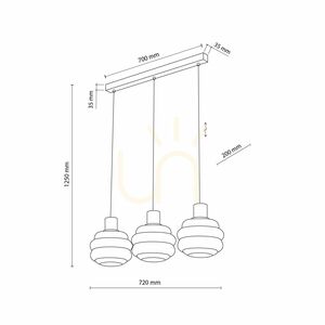 Lampa suspendată Melia 3 Xe27 small 6