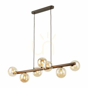 Lampa suspendată Estera din lemn de nuc, culoare chihlimbar, 7 Xg9 small 5