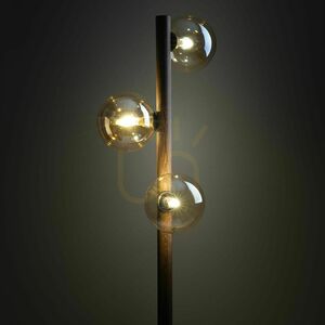 Lampa de podea Estera din lemn de nuc, culoare chihlimbar, 3 Xg9 small 2