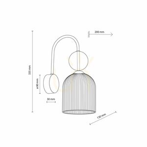 Aplică de perete Sophia Cognac 1 Xe14 small 10