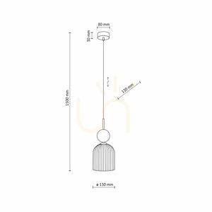 Lampa suspendată Sophia Green Cognac 1 Xe14 small 10