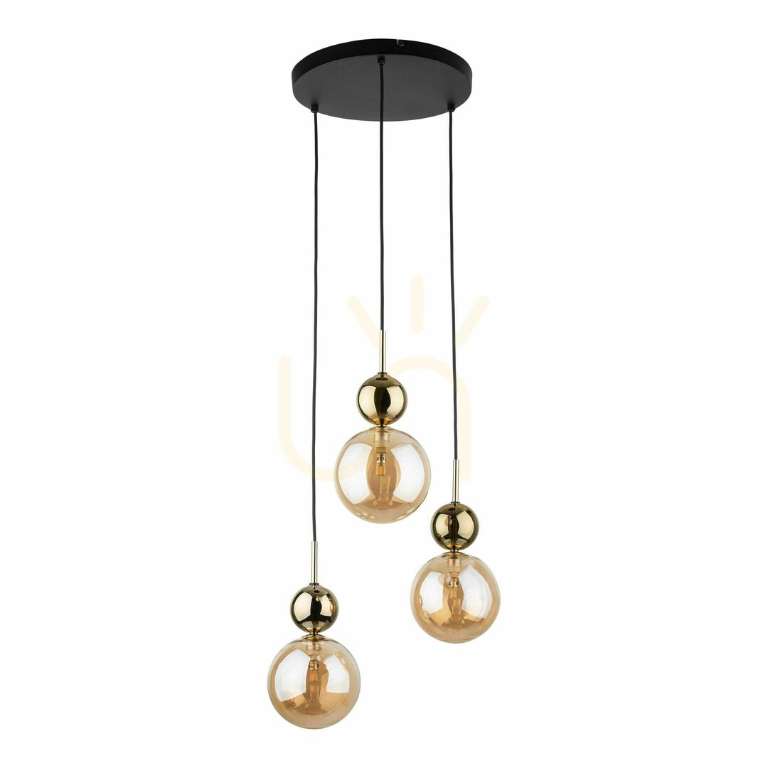 Lampa suspendată Sia Gold cu 3 becuri Xg9