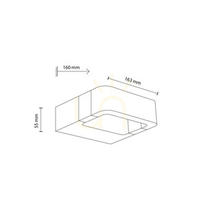 Aplică de perete Arius Black IP54 small 10