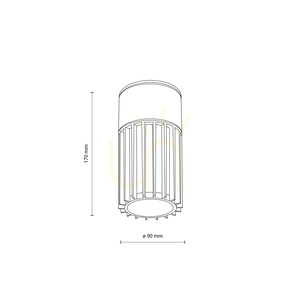 Lampă de tavan Ribo Gray IP54 1 XE27 small 7