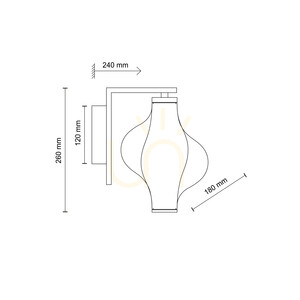 Aplică de perete Elva Black cu LED de 8 W small 7