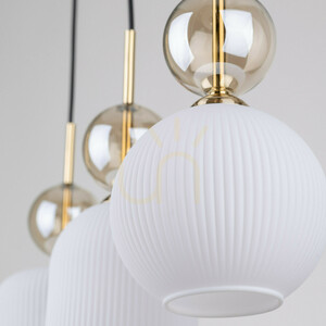 Lampa suspendată Sophia Cognac White, 3 becuri Xe14 small 4