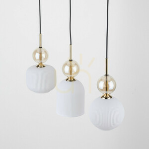 Lampa suspendată Sophia Cognac White, 3 becuri Xe14 small 5