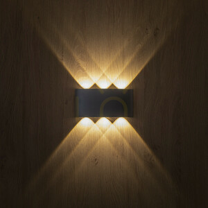 Aplică de perete cu LED-uri „Arrow Gray”, IP 54 small 1