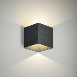 Aplică de perete cu LED-uri „Cube Gray”, IP 54 small 1