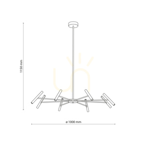 Lampa suspendată Niva Black cu LED de 40 W small 12