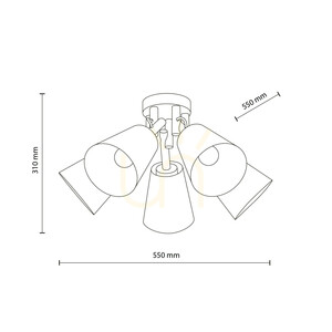 Lampa de tavan Vaio Sabia 5 Xe27 small 7