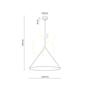 Lampa suspendată Cono XL New Brown, 1 XE27 small 9